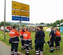 Schwerer Unfall mit Reisebus Lohmar Donrather Dreieck P373